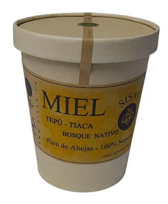 Miel tepú-tiaca Envase compostable 1,2 kg.